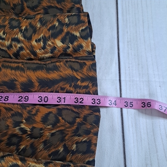 Vintage Skirt Reflections Spiegel 100% Silk Pull On Leopard  No Size Tag 22 X 33 - Picture 7 of 11